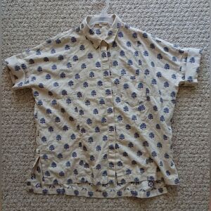 Madewell short Sleeve button down blouse size XS